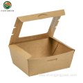 Disposable Food Grade Brown Kraft Paper Packaging Box